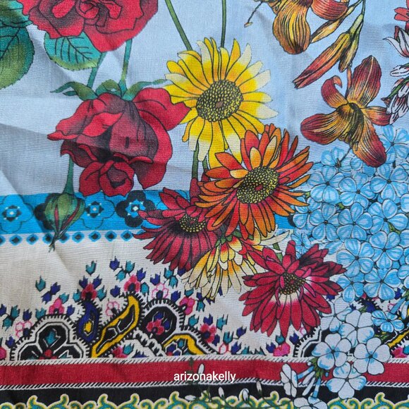 Johnny Was Silk Scarf #14 - Picture 7 of 10